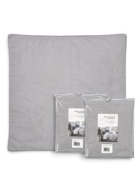 New Madison Adrian Euro Sham Set of 3 Gray Cotton Linen Look Pillow Sham 26x26